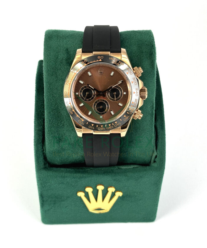 Fake Rolex Daytona Rubber Rose Brown