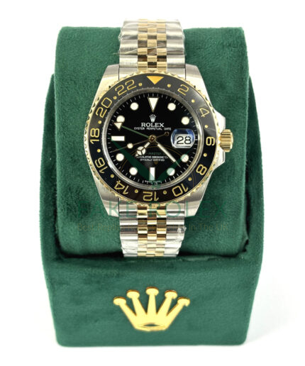 Fake Rolex GMT Jubilee Bicolor Black