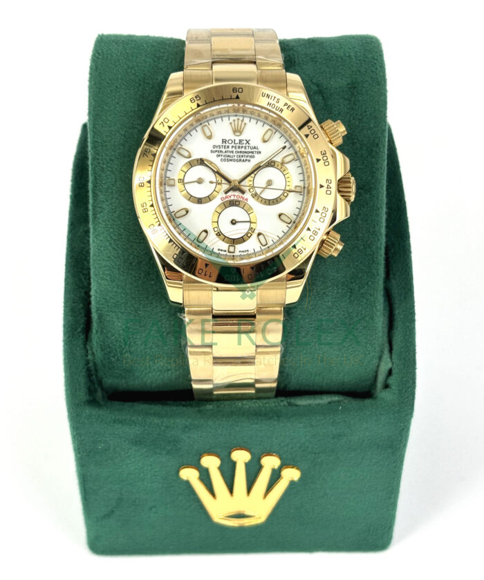 Fake Rolex Daytona Gold White