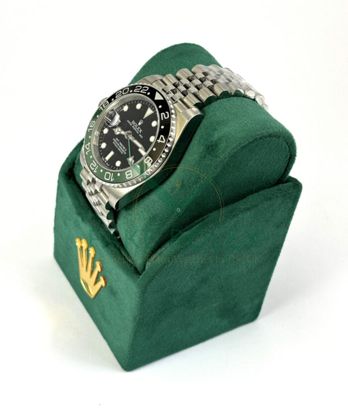 Fake Rolex Gmt Jubilee Black Green Left