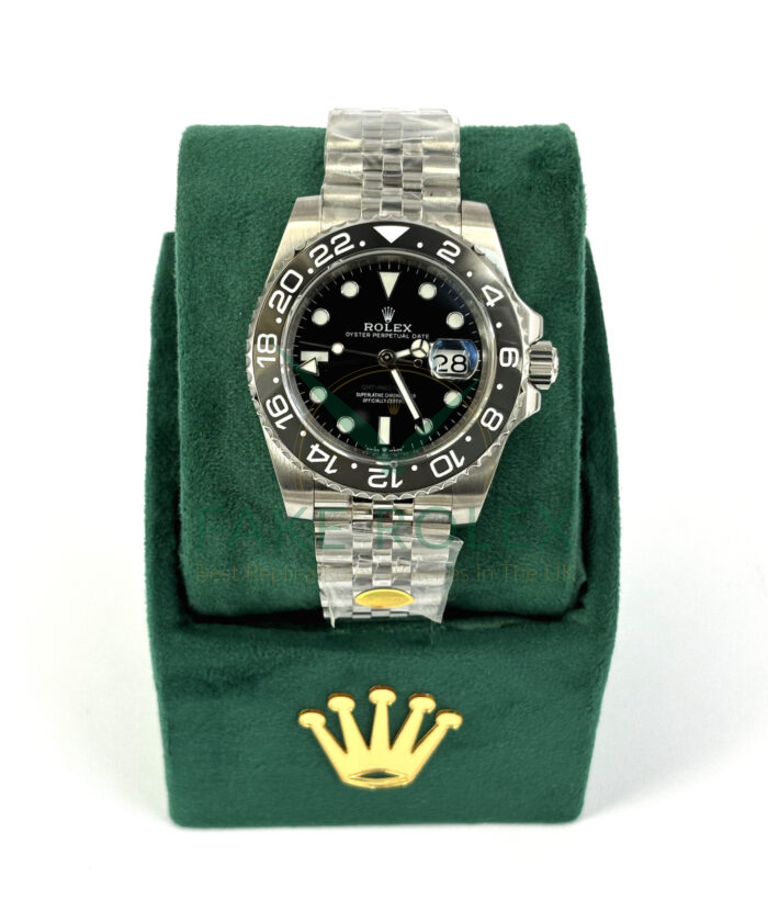 Fake Rolex Gmt Jubilee Black Grey