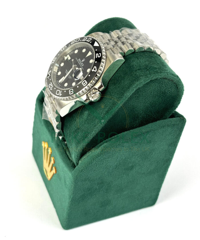 Fake Rolex Gmt Jubilee Black Grey Left