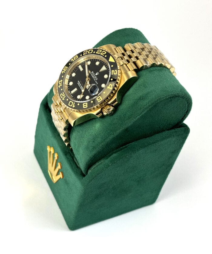 Fake Rolex Gmt Jubilee Gold Black Grey Left