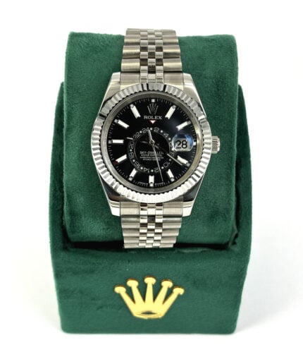 Fake Rolex Sky-Dweller Jubilee Black Dial